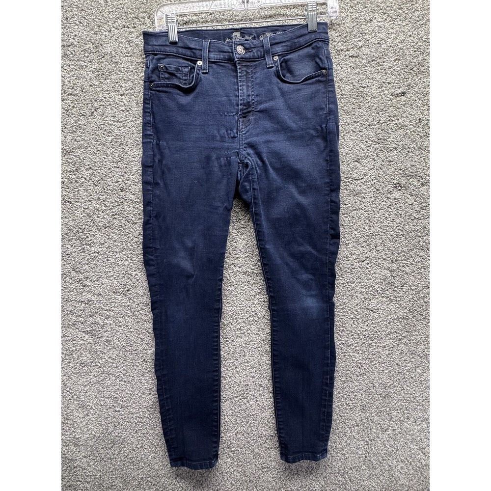 7‎ For All Mankind Gwenevere Skinny Jeans Women's Size 28 Blue 5-Pocket Low Rise